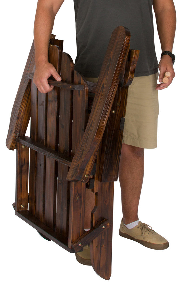 Marina Adirondack Folding Chair, Burnt Brown