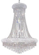 Elegant Primo Dining Room Light, Chrome Finish With Royal Cut Crystal