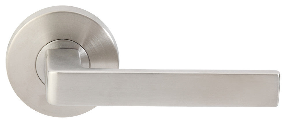 Tokyo Lever, Tubular Privacy, Backset, Satin Stainless Steel, 2-3/8" Backset