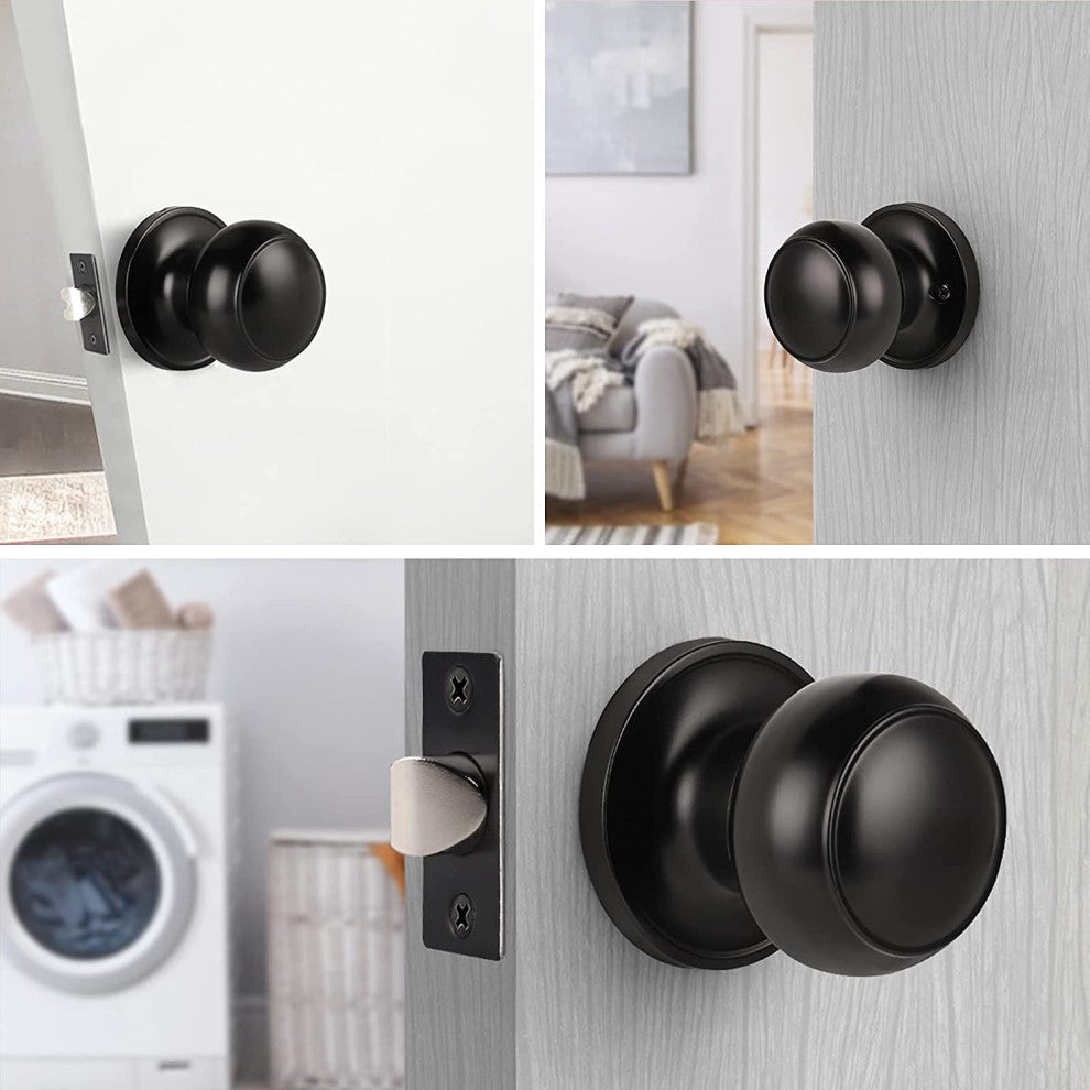 Classic Black Passage Door Knob, 1 Piece