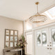 Calypso 6 Light Crystal Teardrop Vibrant Gold Chandelier