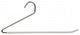 Metal Non-Slip Bottom Hanger Open Ended, White/Chrome Finish, Box of 25