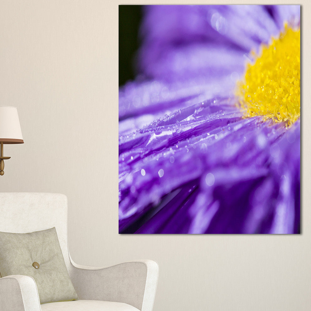 "Large Violet Flower Petal Close Up" Flower Wall Art", 30"x40"