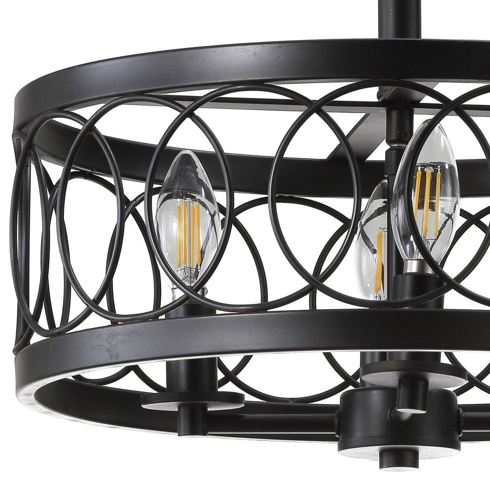 Sylvain Metal LED Semi-Flush Mount, Oil Rubbed, Oil Rubbed Bronze