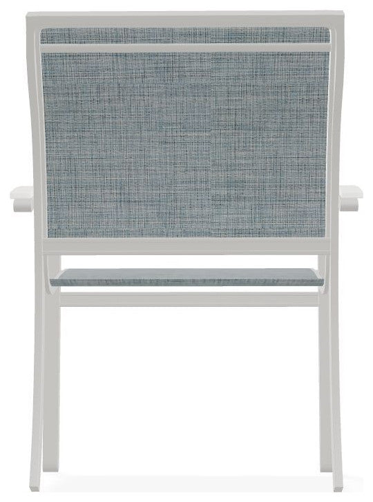 Bazza Sling Stackable Outdoor Dining Chair, Charm/Snow
