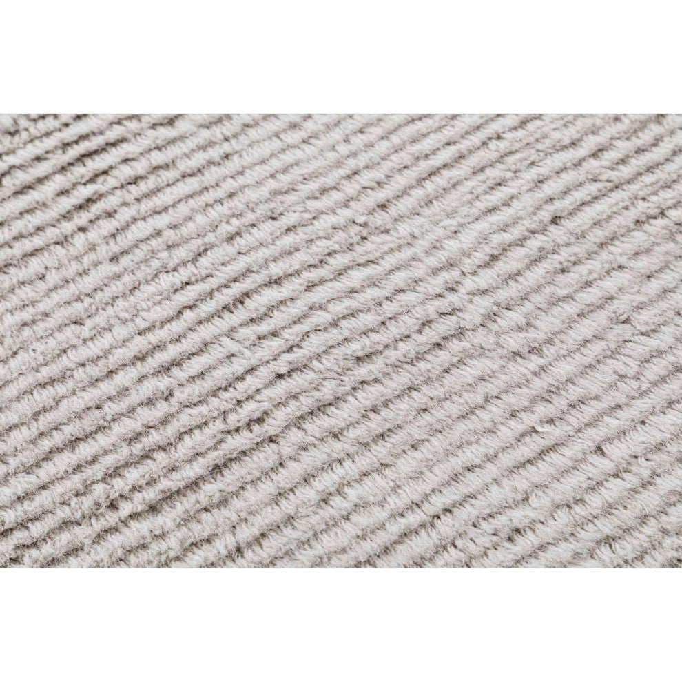 Bliss Solid Area Rug, Light Gray, 6'x9'