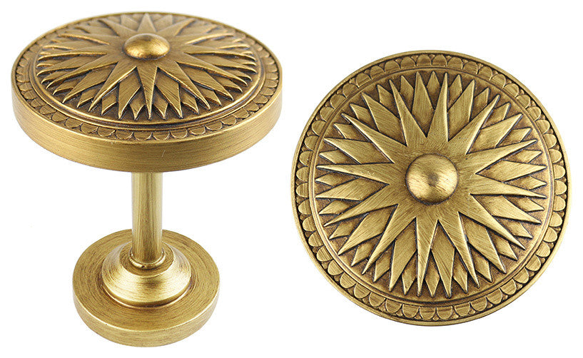 Urbanest Set of 2 Starburst Drapery Medallion Holdback, Renaissance Gold
