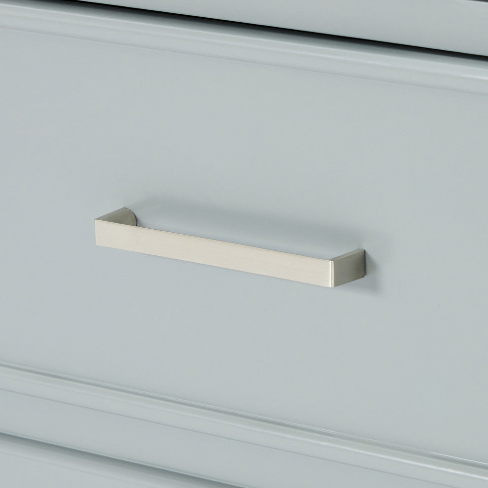 Ariel Stafford 42" Single Right Offset Sink Bathroom Vanity Base, Gray