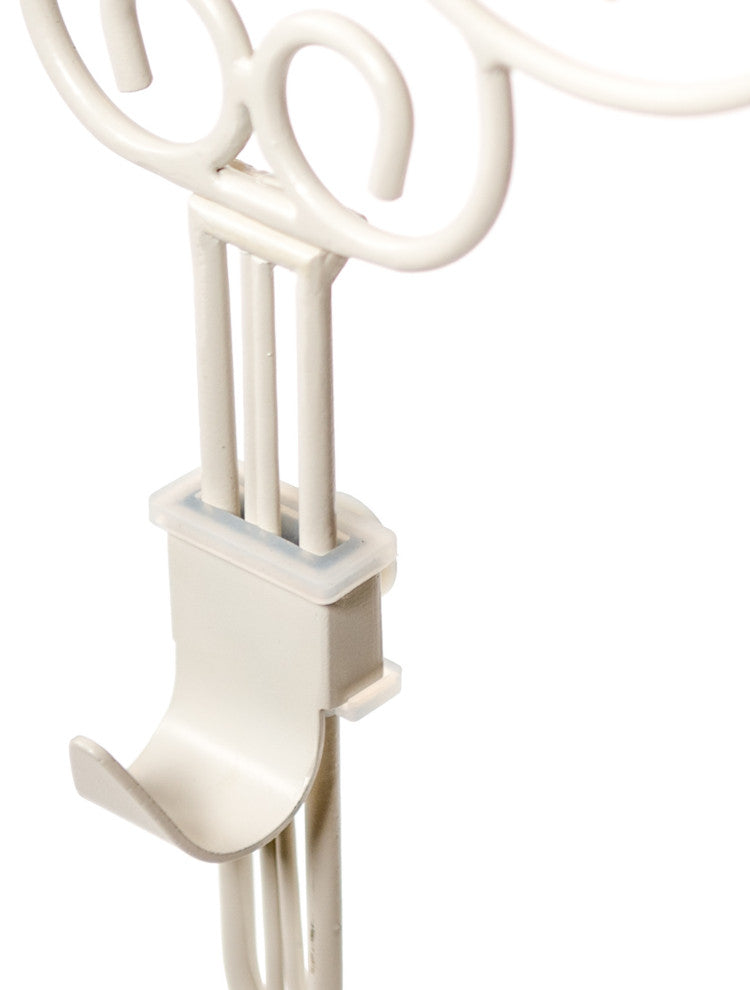 Adjustable Wreath Hanger for Door Ivy, White