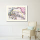 Oceania Vintage Old Map Print On Canvas With Picture Frame 28" X 37"
