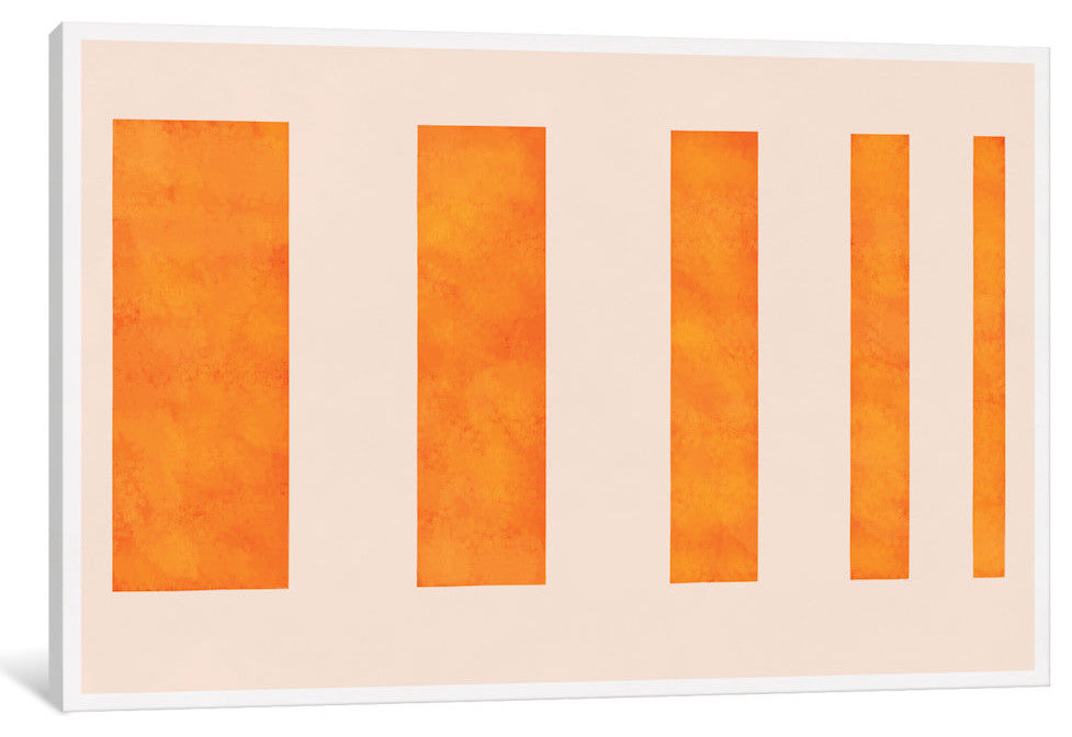 "Modern Art - Orange Levies" by 5by5collective, 18x12x1.5"