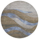 Machine Washable Indoor/Outdoor Chantille ACN1892 Taupe 8' x 8' Round Rug