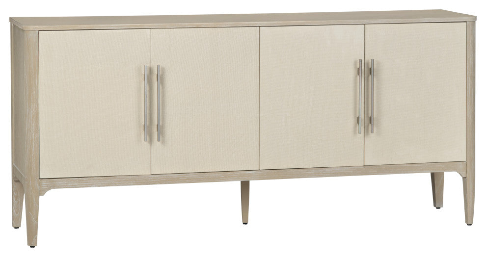 Four Door Media Credenza Sideboard, White