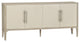 Four Door Media Credenza Sideboard, White