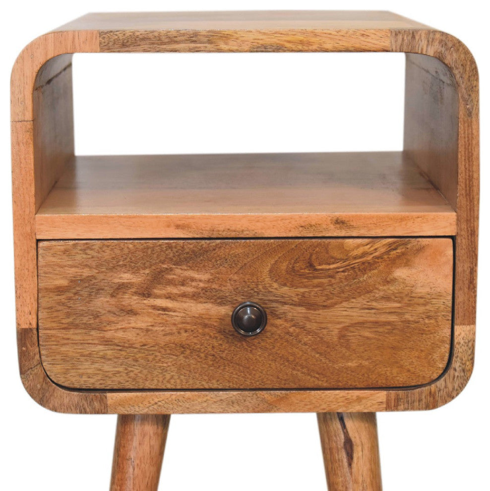 Mini Oakish Curve Open Nightstand