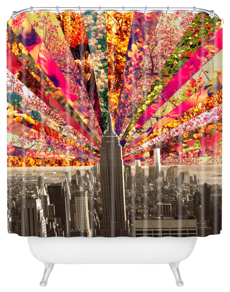 Bianca Green Blooming Ny Shower Curtain