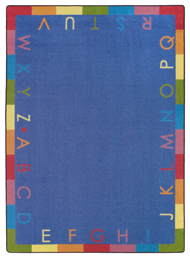 Kid Essentials Rug, Rainbow Alphabet, Pastel, 7'8"x10'9"