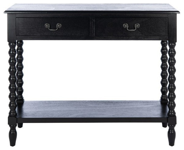 Safavieh Athena 2 Drawer Console Table, Black