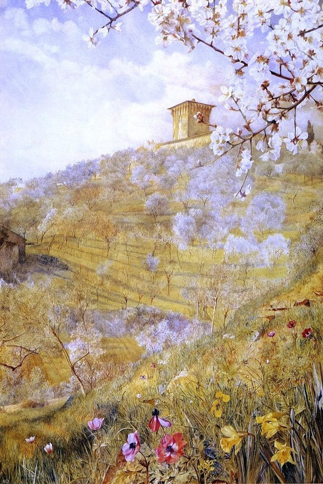 Henry Roderick Newman The Villa di Bellosguardo - 18" x 27" Premium Canvas Print