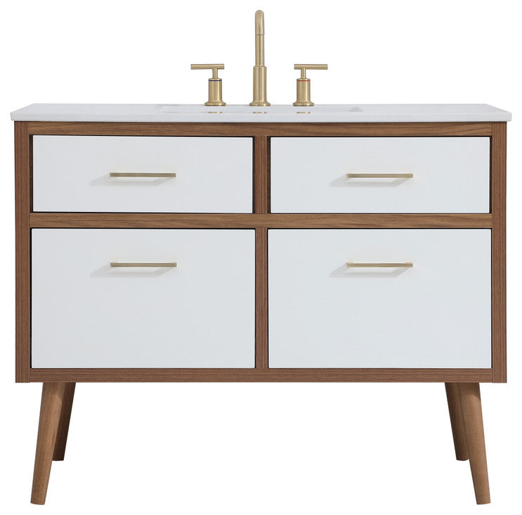 Home Living White 42" Bathroom Vanity