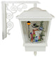 17.75" Lighted Musical Snowman Wall Mounted Snowing Christmas Street Lamp