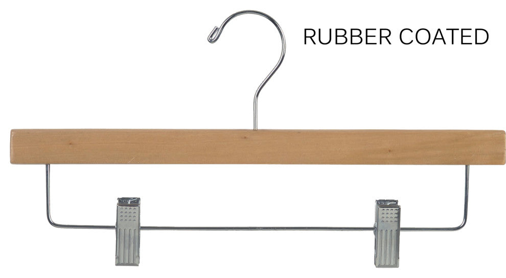 Natural Finish Rubber Coated Bottom Hangers, Box of 25