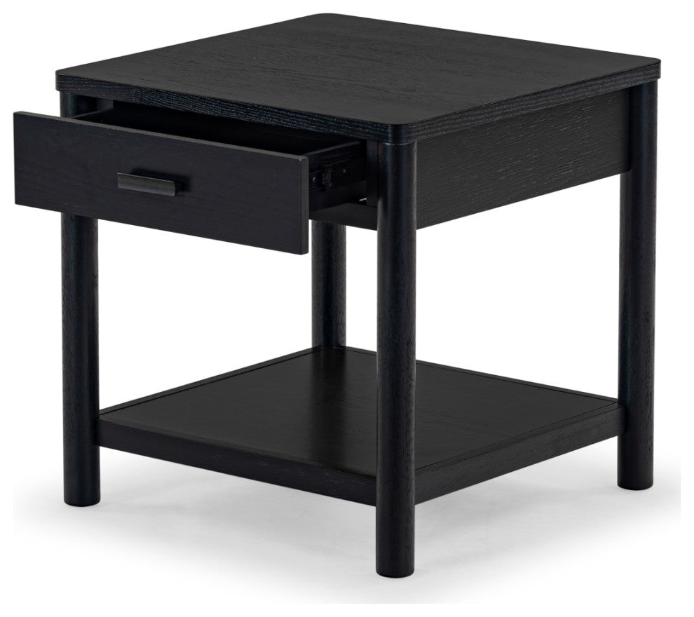 Safavieh Couture Jaylessa 1 Drawer End Table, Black