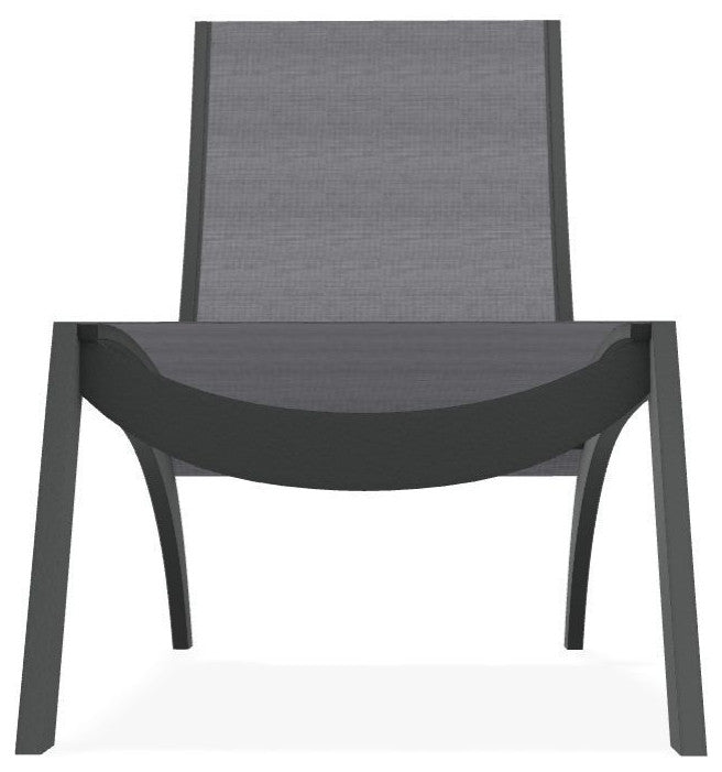Dune Sling Stackable Outdoor Hydro-Lounge Chaise, Augustine Pewter/Graphite