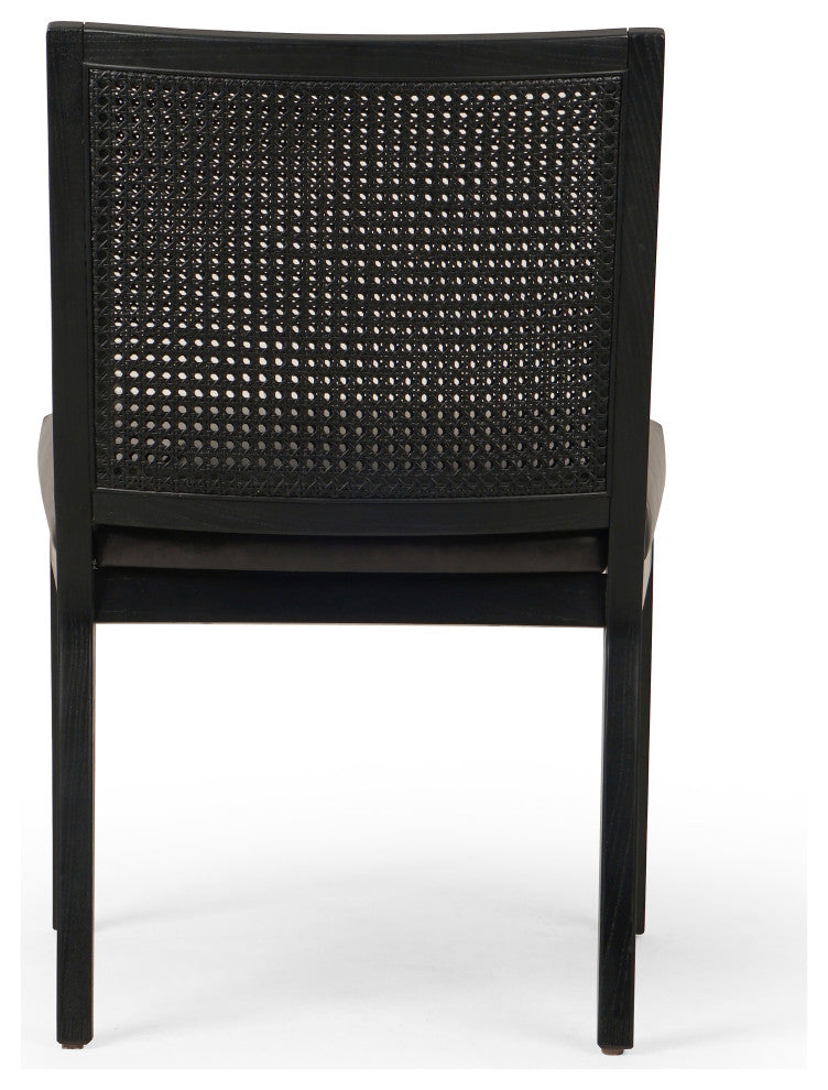 Antonia Armless Dining Chair-Black