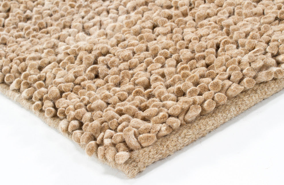 Strata Contemporary Area Rug, Light Brown, 9'x13' Rectangle