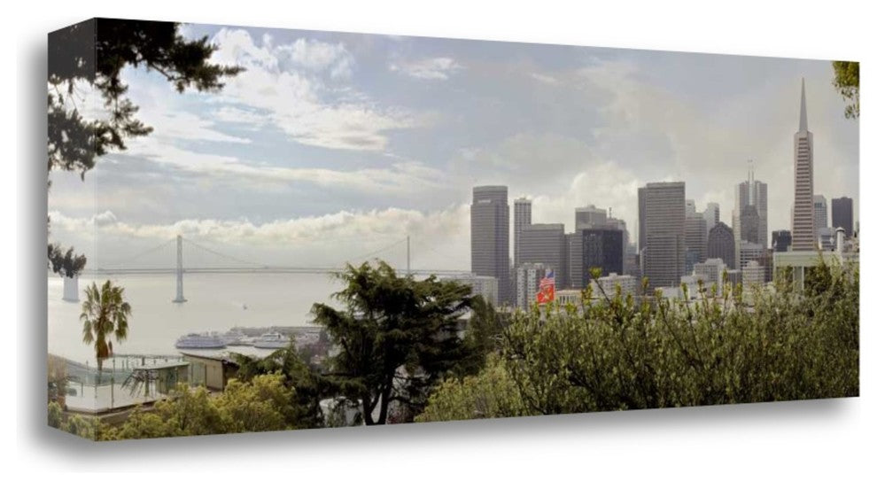 "Sf Skyline Pano - 110" By Alan Blaustein, Giclee Print on Gallery Wrap Canvas