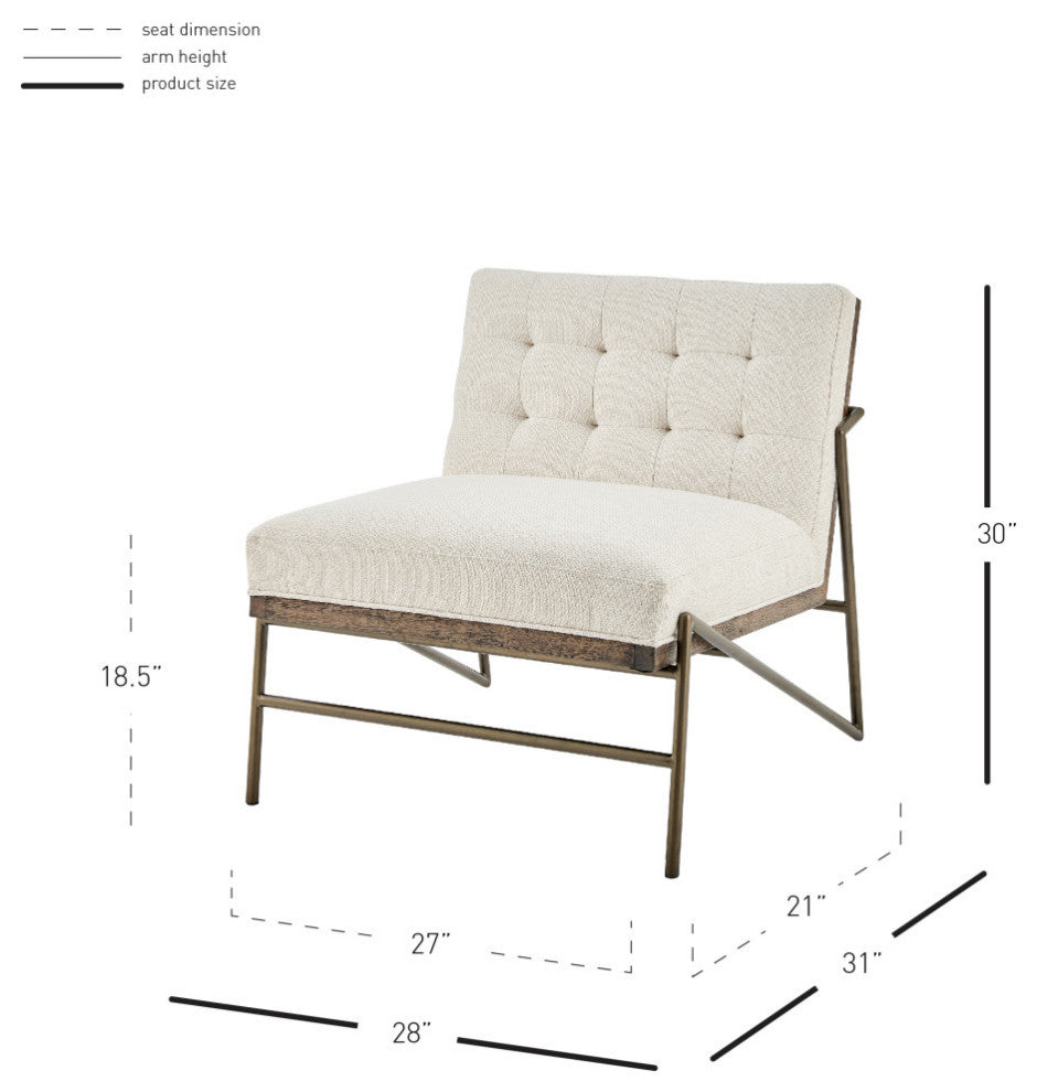 Marlow Fabric Accent Chair, Cardiff Cream