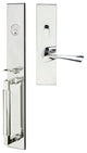 Breeze Lever, Mortise Entry Handleset, RHR, Polished Stainless Steel