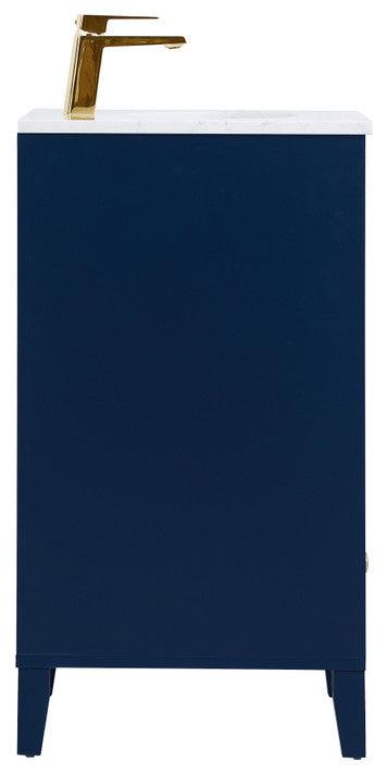 Single 18" Bathroom Vanity (Blue), Blue, 18