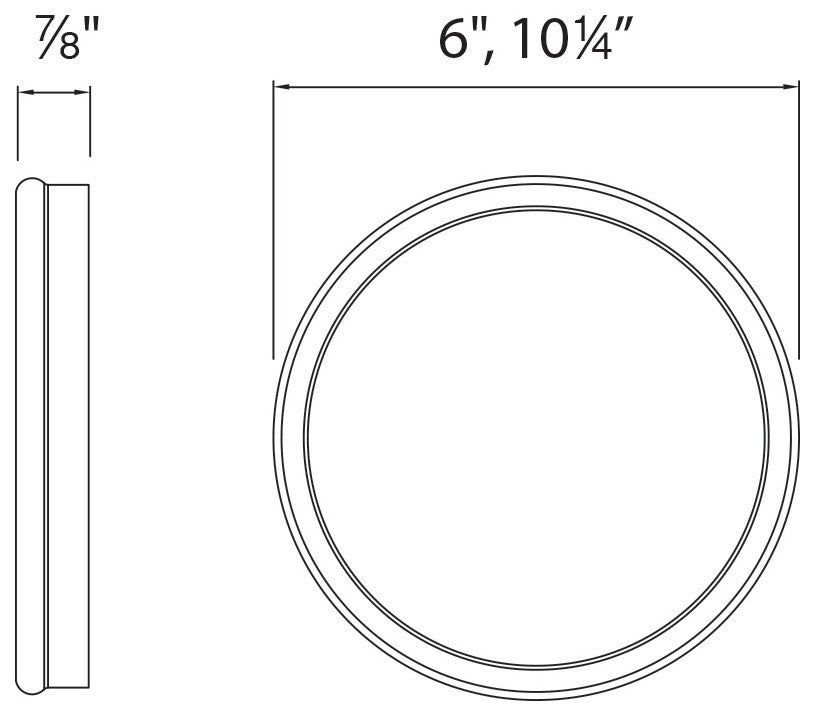 W.A.C. Lighting Geos 10``Edge Lit Light FM-4610-27-WT