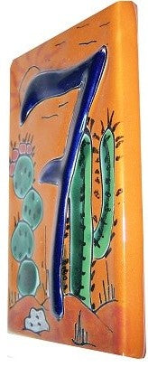 Desert Talavera Ceramic House Number Seven