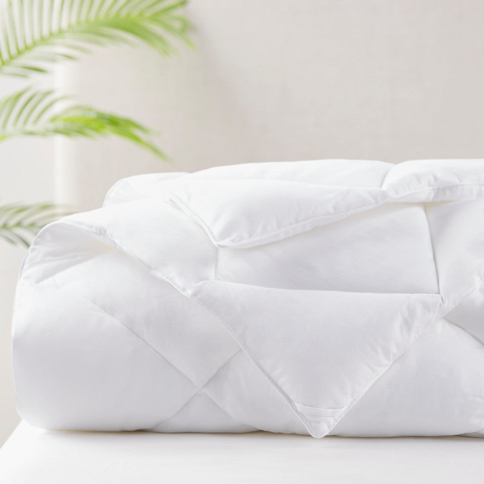 Sleep Philosophy Sateen Double Insertion Comforter, White, King