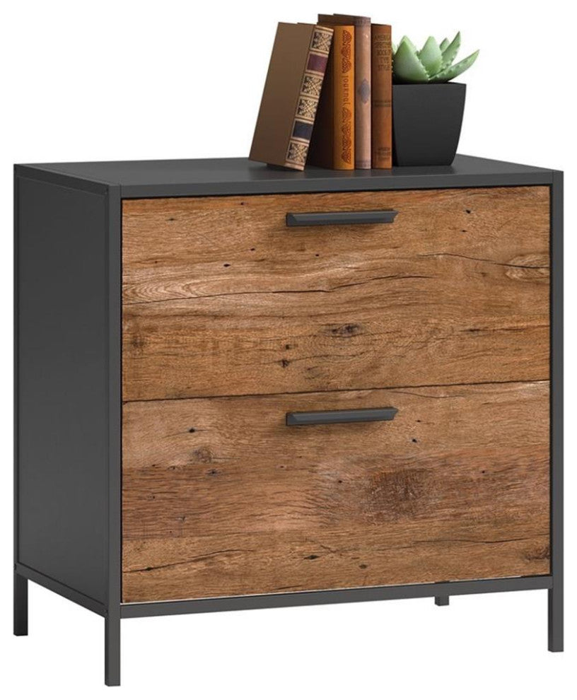 Sauder Boulevard Cafe Engineered Wood Lateral File Cabinet in Vintage Oak Finish