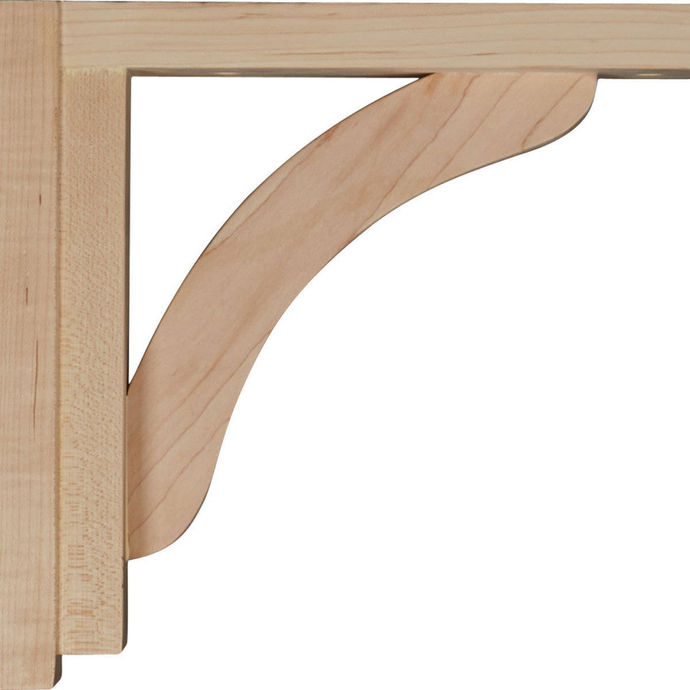 2 1/2"W x 8 3/4"D x 8 1/4"H Reece Shelf Bracket, Cherry