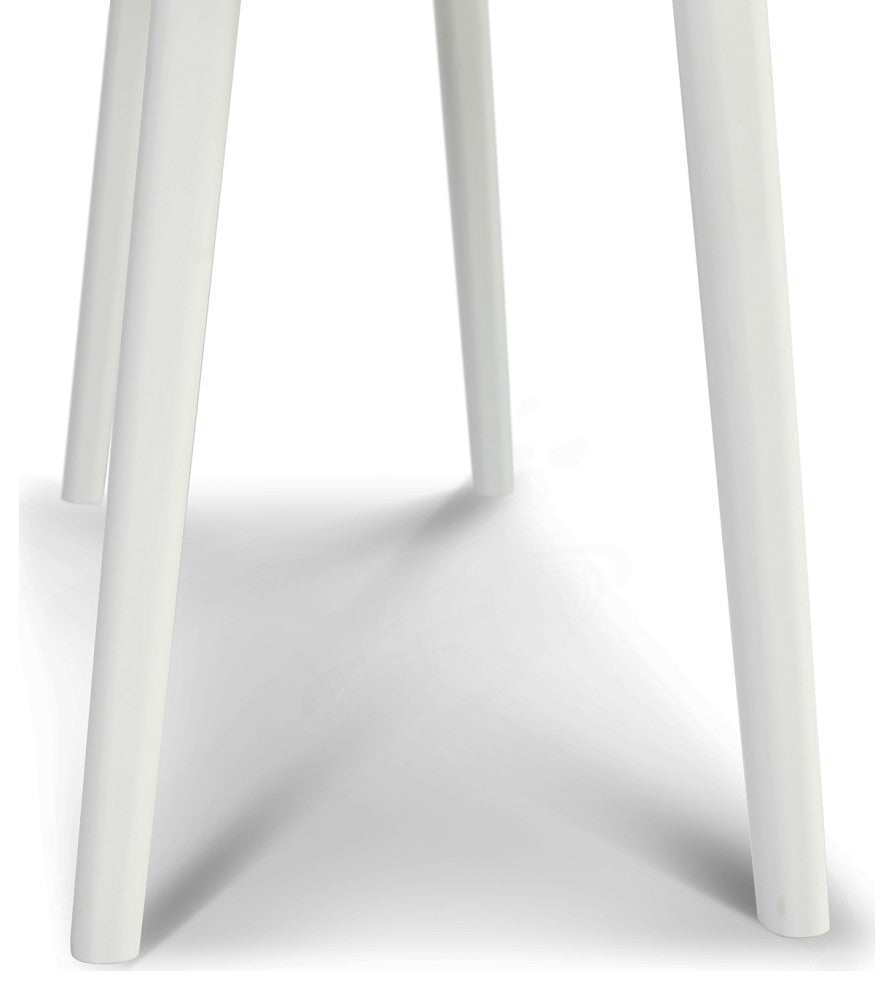 Viola 44" Rectangular Italian Carrara White Marble Writing Desk, White, 18" Wide