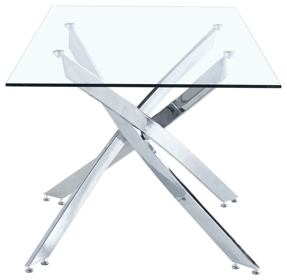 Glass Star Table, square