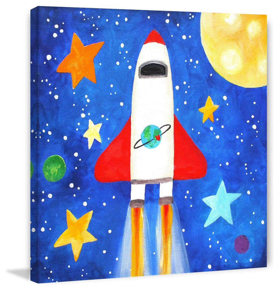 Marmont Hill, "Shuttle Flight" by Nicola Joyner Painting Wrapped Canvas, 40x40