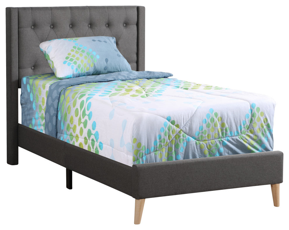 Bergen Twin Bed, Gray