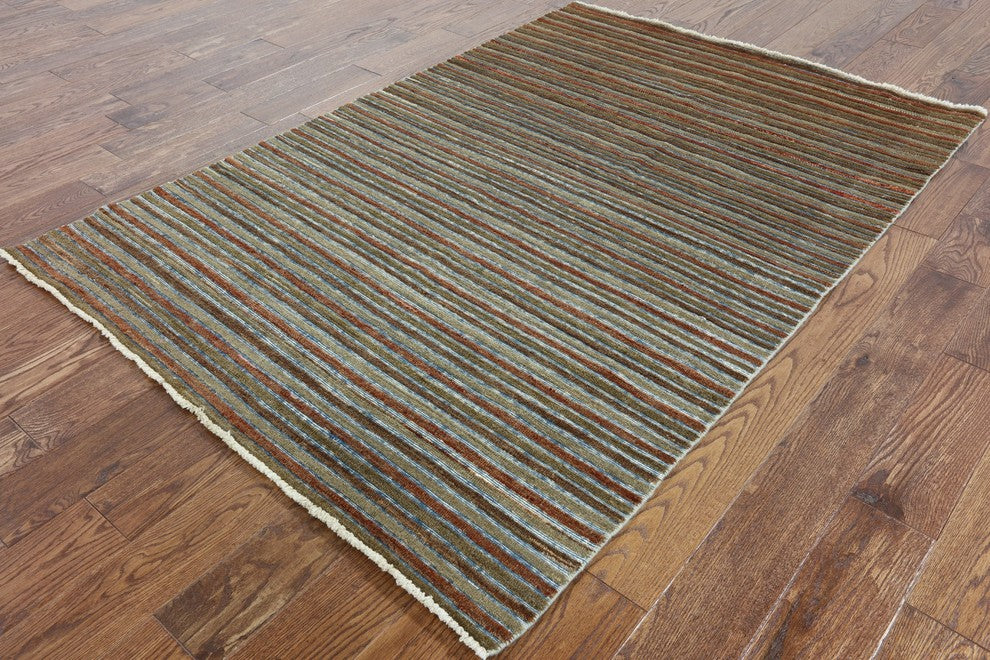 Persian Gabbeh 5'x7' Hand Knotted Oriental Area Rug, W2204
