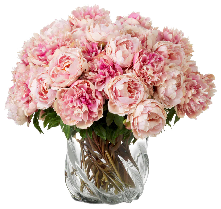Artificial Blooms Bouquet, 48-Pieces, Eichholtz Peonies, Pink