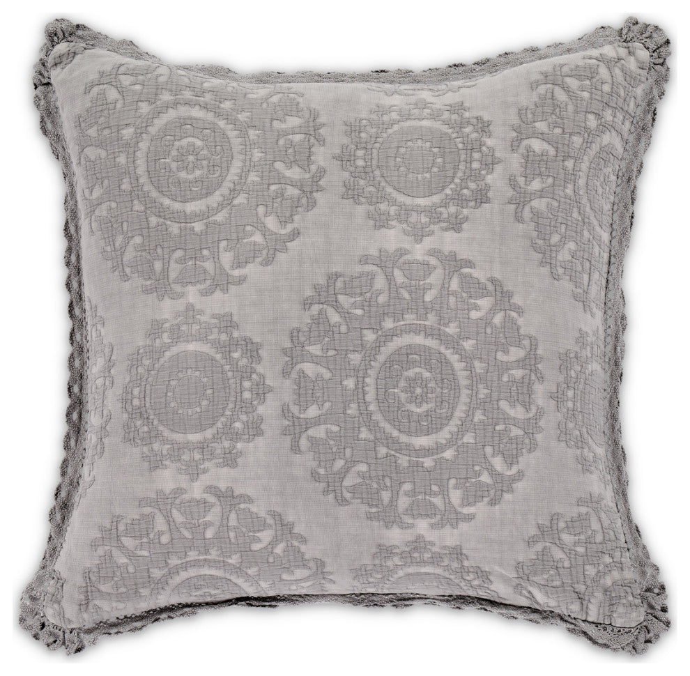 Reagan 7-Piece Queen Duvet Set, Gray