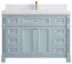 Paris 48" Single Sink Bathroom Vanity, Blue Heather 2" Empira Quartz