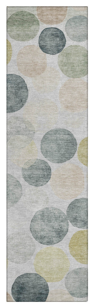 Machine Washable Indoor/Outdoor Chantille ACN1898 Gray 2'3" x 7'6" Runner Rug