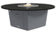 Fire Pit Table 55"D, Natural Gas, Black Pearl Granite Top, Gray