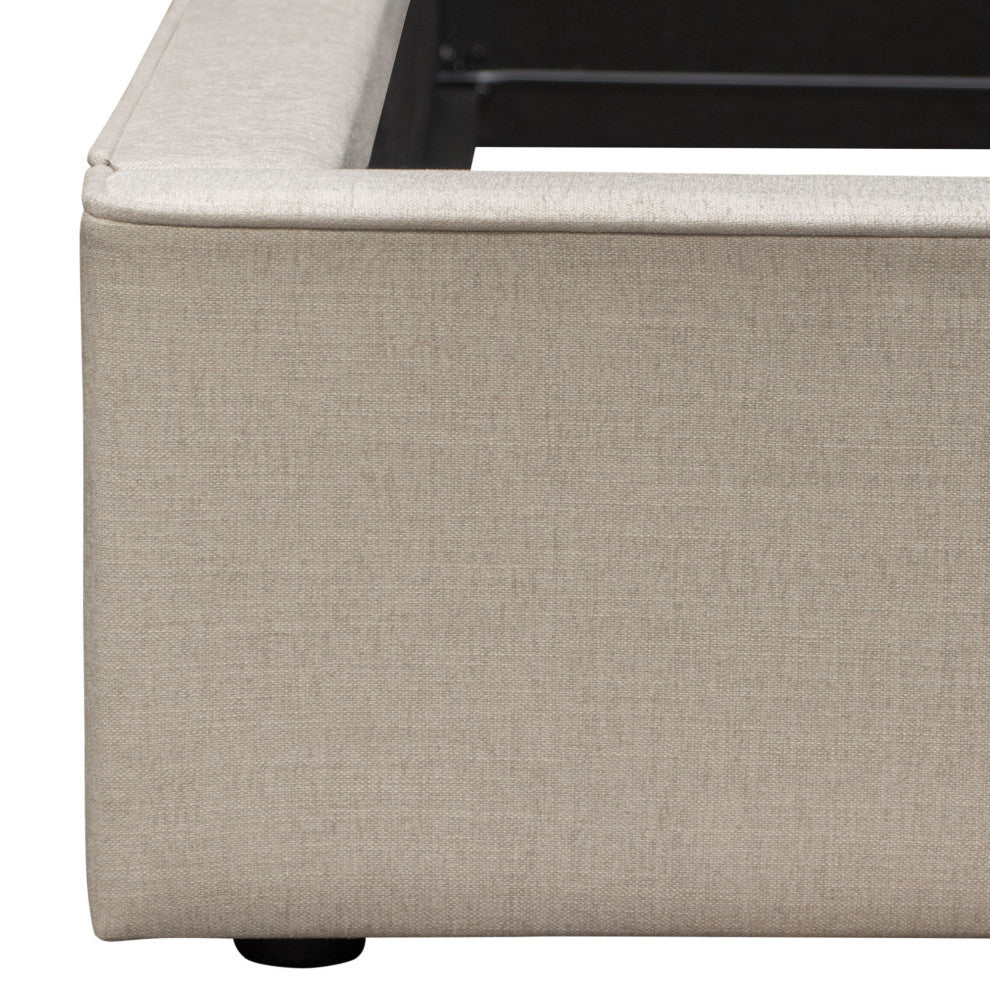 Cloud 43" Low Profile Queen Bed, Sand Fabric